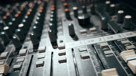Mixing Board Audio Knobs Stock Footage 62274086