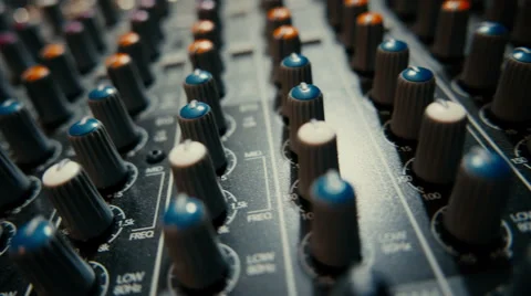 Mixing Board Knobs Stock Footage 62274449