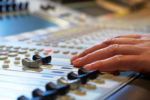 Mixing board 스톡 사진