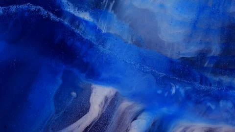 Mixing bright colored alcohol inks with epoxy resin creating layered designs Stock Illustration
