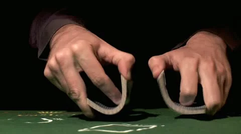 Mixing Cards Stock Footage 10902697