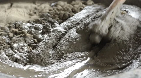 Mixing cement Video stock 53234736