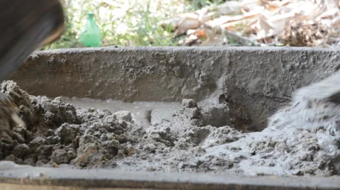 Mixing cement for the preparation of Construction. Stock Footage 63909817