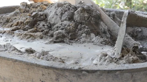 Mixing cement for the preparation of Construction. Stock Footage 63911691