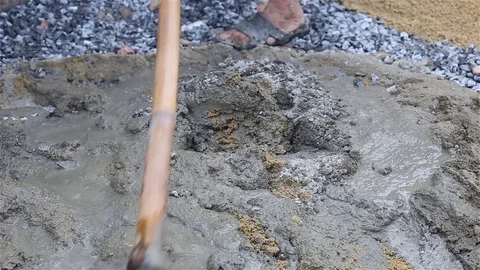 Mixing cement for the preparation of Construction . Video stock 77330624