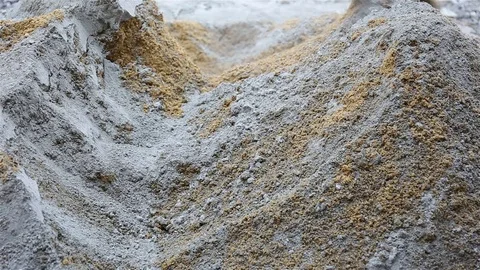 Mixing cement for the preparation of Construction . Stock Footage 77330938