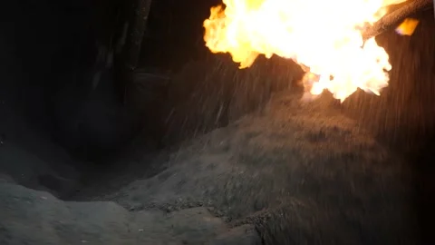Mixing the charge for sinter production. Stock Footage 139687770