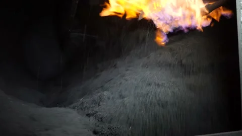 Mixing the charge for sinter production.Close-up. Stock Footage 139687769