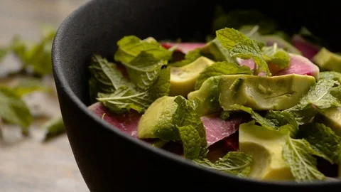Mixing Cobb Salad Stock Footage 116787360