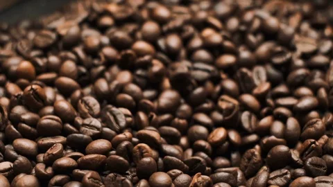Mixing Coffee Beans. Close-up. Stock Footage 108805180