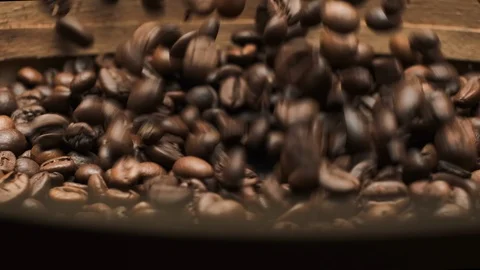 Mixing Coffee Beans. Close-up. Stock Footage 108806750