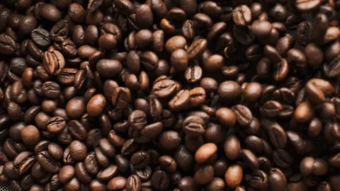 Mixing Coffee Beans. Close-up. Vídeos de archivo 108819125