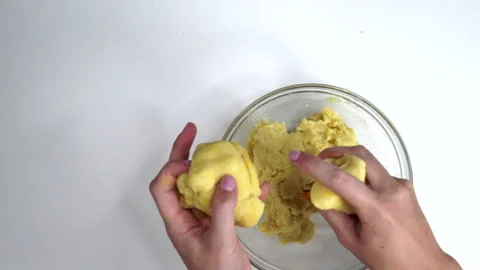 Mixing Colored Play Doh By Hand Video stock 172089566