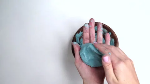 Mixing Colored Play Doh By Hand Stock Footage 172089615