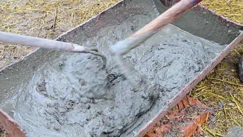 Mixing concrete. Stock Footage 170483032