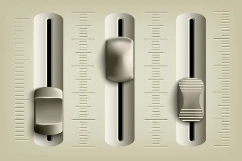 Mixing console faders Stock Illustration