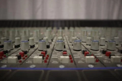 Mixing console music 库存照片