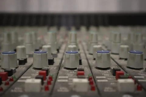 Mixing console music 库存照片