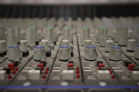 Mixing console music 库存照片