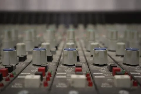 Mixing console music 库存照片