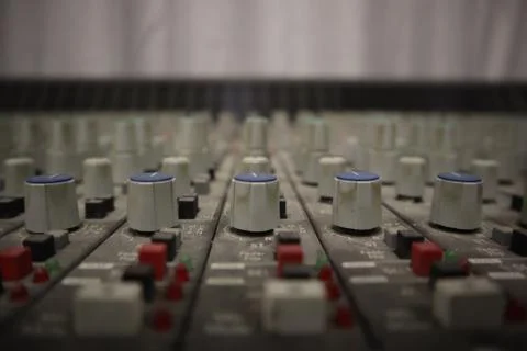 Mixing console music 库存照片