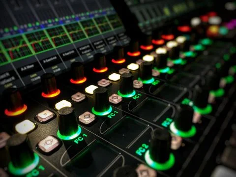 Mixing console Stock Photos