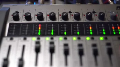 Mixing console at the recording studio. recording a song in the studio Stock Footage 142305503
