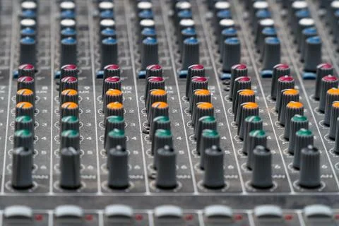 Mixing console in the Studio Stock Photos