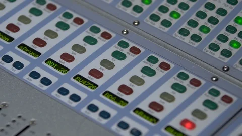 Mixing console, Studio sound recording Stock Footage 107194159