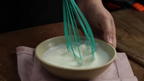 Mixing cream. Stock Footage 118019941