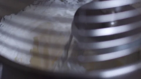Mixing cream in mixing machine, close-up Stock Footage 75235101