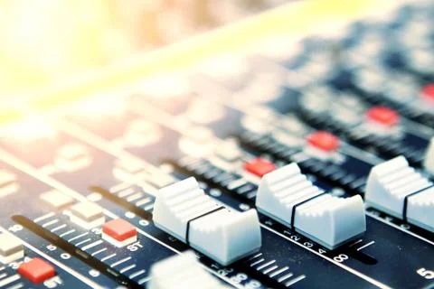 Mixing desk background pattern Stock Photos