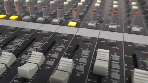 Mixing Desk Camera Pan Stock Footage 64932699