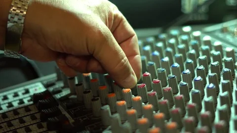 The mixing Desk at the concert Stock Footage 81574589
