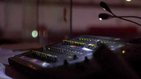 The mixing Desk at the concert Stock Footage 81574705