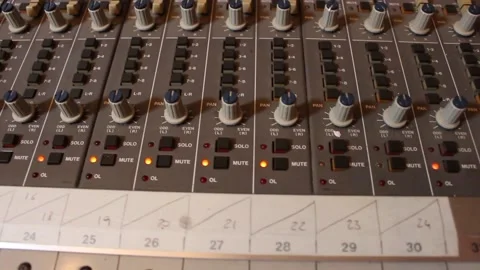 Mixing desk Stock Footage