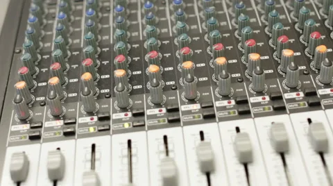 Mixing Desk Panning Shot Stock-Footage 45011759