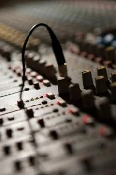 Mixing desk Foto stock