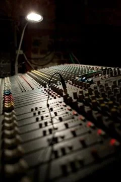 Mixing desk Foto stock