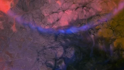 Mixing different colored alcohol inks with epoxy resin in close-up view Stock Footage 342425879