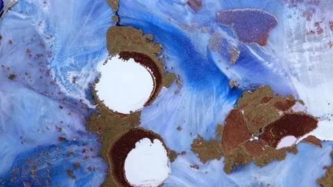 Mixing different colored alcohol inks with epoxy resin close-up Stock Footage 342981183