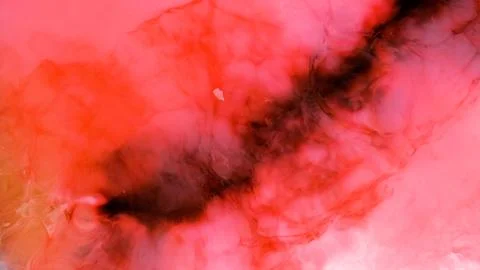 Mixing different colored alcohol inks in a close-up view Stock Illustration