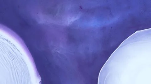 Mixing different colored alcohol inks and epoxy resin in a close-up view Stockillustratie