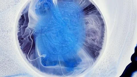 Mixing different colored alcohol inks and epoxy resin in close-up view Stockillustratie