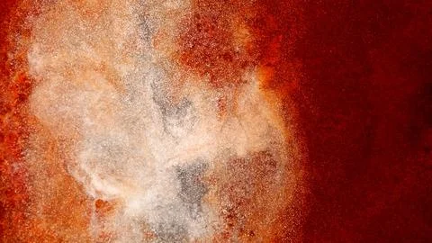 Mixing different colored alcohol inks in macro footage from a creative workspace Stock Illustration