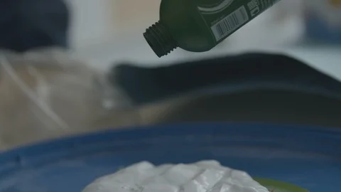 Mixing different colors Stock Footage 95540513