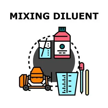 Mixing diluent process for chemical solution preparation Illustration