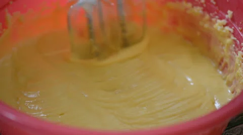 Mixing dough for apple cake Stock Footage 27126394