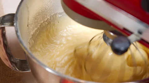 Mixing the dough in a food processor. Preparation of dough with kneader machine Stock Footage 153361757