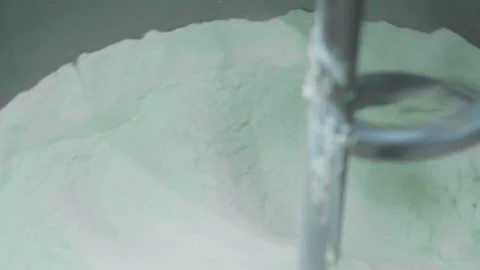 Mixing dough kneading machine at the bakery Stock Footage 150398841